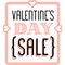 Valentine\'s day sale and discount vintage banner announcement.