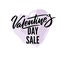 Valentine`s Day sale.Grungy heart. Creative flyer