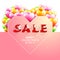 Valentine\'s day sale.letter isometric style.
