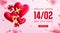 Valentine`s day sale vector banner design. Valentines day special offer text up to 50% off discount for valentine gifts.
