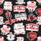 Valentine's day sarcastic pattern. In your dreams, no boyfriend no problem, I would like to thank my ex quotes seamless