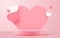 Valentine's day scene background. Product presentation, mock up, show cosmetic product, Podium, stage pedestal or