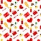 Valentine`s day seamless pattern.