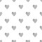 Valentine\'s Day seamless pattern with hatched hearts