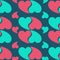 Valentine\'s Day. Seamless pattern of hearts harmony