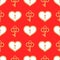 Valentine`s day seamless pattern, hearts and keys