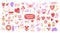 Valentine s Day set - labels, emblems and other elements. Vector illustration with cute stickers pack in cartoon style with love