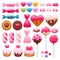 Valentine`s day sweets set. Assorted candies.