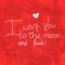 Valentine`s Day template design with red watercolor background and hand drawn lettering