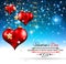 Valentine\'s Day template with stunning hearts