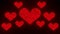 Valentine`s day theme - HD video animation of many heart shape with glitch effect.