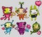 Valentine\'s day toy animals.