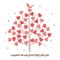 Valentine`s day, Tree with heart shaped leaves