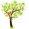 Valentine\'s day tree with pink hearts