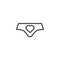 Valentine`s day underwear line icon