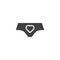 Valentine`s day underwear vector icon
