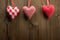 Valentine\'s Day wallpaper - Textile hearts hanging on the rope