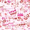 Valentine`s day or wedding seamless pattern with hearts