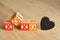 Valentine\'s Day.XOXO Spelled with colorful alphabet blocks