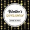 Valentine`s giveaway. Vector banner template for social media contest