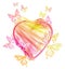 Valentine\'s heart and butterfly