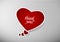 Valentine\'s heart message bubble.