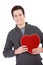 Valentine\'s: Man Holding Red Velvet Candy Box