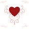 Valentine\'s Red Heart - Ornate Scrolls