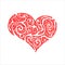 Valentine\'s red ornate heart