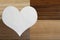 Valentine\'s snow hearts on a wooden background