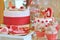 Valentine`s special cake, cookies and cupcakes