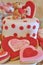 Valentine`s special cake, cookies and cupcakes