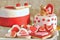 Valentine`s special cake, cookies and cupcakes