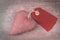 Valentine\'s tags and stuffed heart
