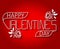 Valentine`s thin text