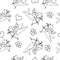 Valentine seamless pattern with cupids