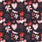 Valentine seamless pattern with hearts and Cupid. Perfect for wallpaper, textile, greeting cards and wedding invitations