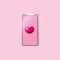 Valentine smartphone with heart shape symbol