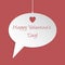 Valentine speech bubble greeting card