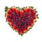 Valentine sweetheart berries isolated