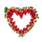 Valentine sweetheart strawberries isolated