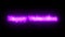 Valentine text arc reactor pink light effect