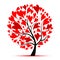 Valentine tree, love, leaf from hearts