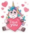 Valentine unicorn theme image 2