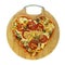 Valentine vegetarian pizza - pizza in the shape of heart