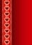 Valentine vertical background with a ribbon