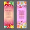 Valentine vertical banner with candy jelly and flower