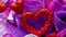 Valentines background concept with glitter hearts in a beautiful colored wreath. Love relationship concept