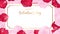 Valentines banner contains red background ,white and red rosetop view valentine floral invitation rounding by pink and red rosesto
