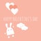 Valentines bunny heart balloons